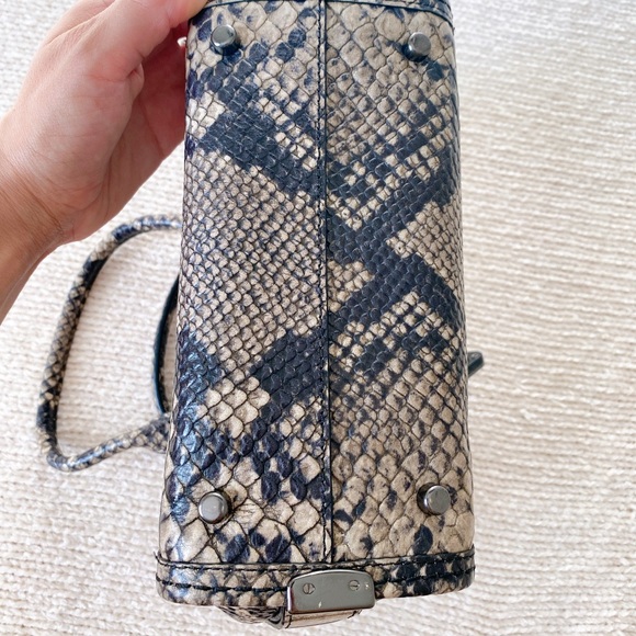 Coach Swagger 21 Snake Embossed Satchel Crossbody Bag - Picture 6 of 11